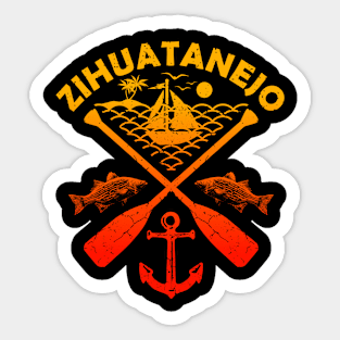 Zihuatanejo Beach, Mexico, Boat Paddle Sticker